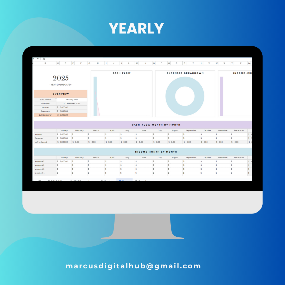 Income & Expense Tracker – All-in-One Budgeting Spreadsheet