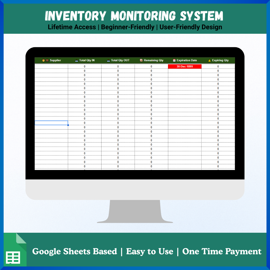 π§Ύ Inventory Monitoring System β Smart, Simple, and Fully Automated