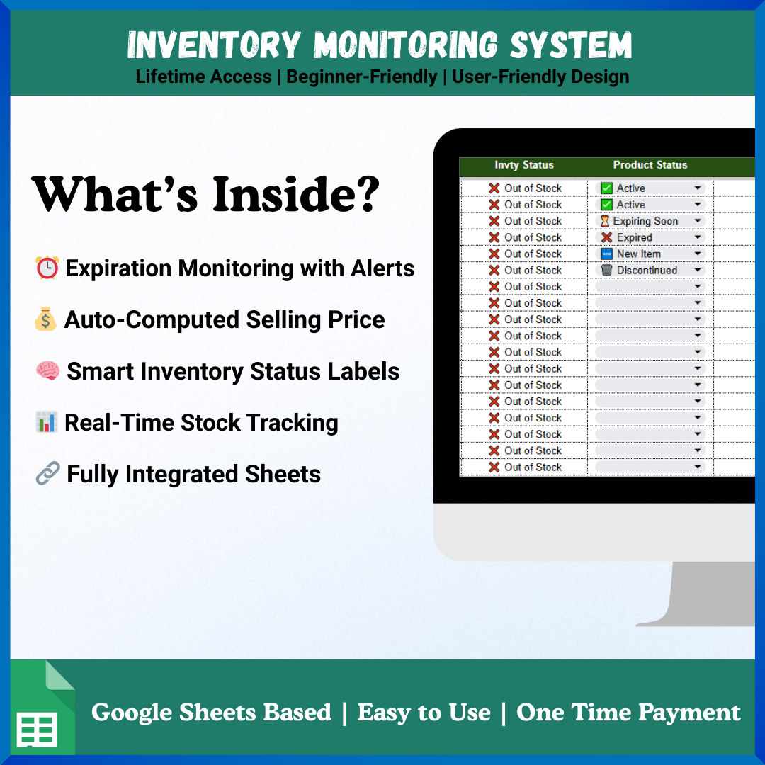 π§Ύ Inventory Monitoring System β Smart, Simple, and Fully Automated