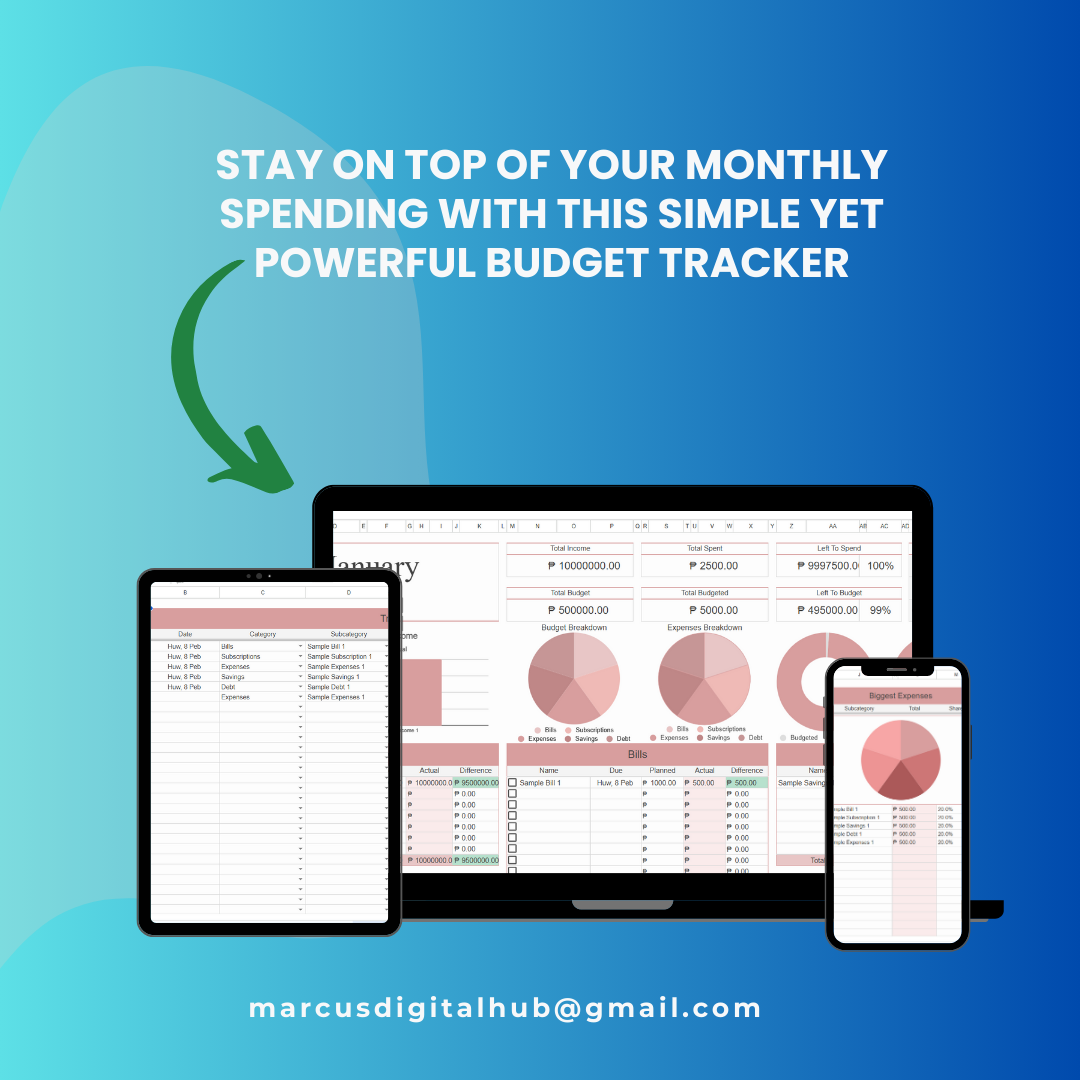 Monthly Budget Tracker – Google Sheets Edition