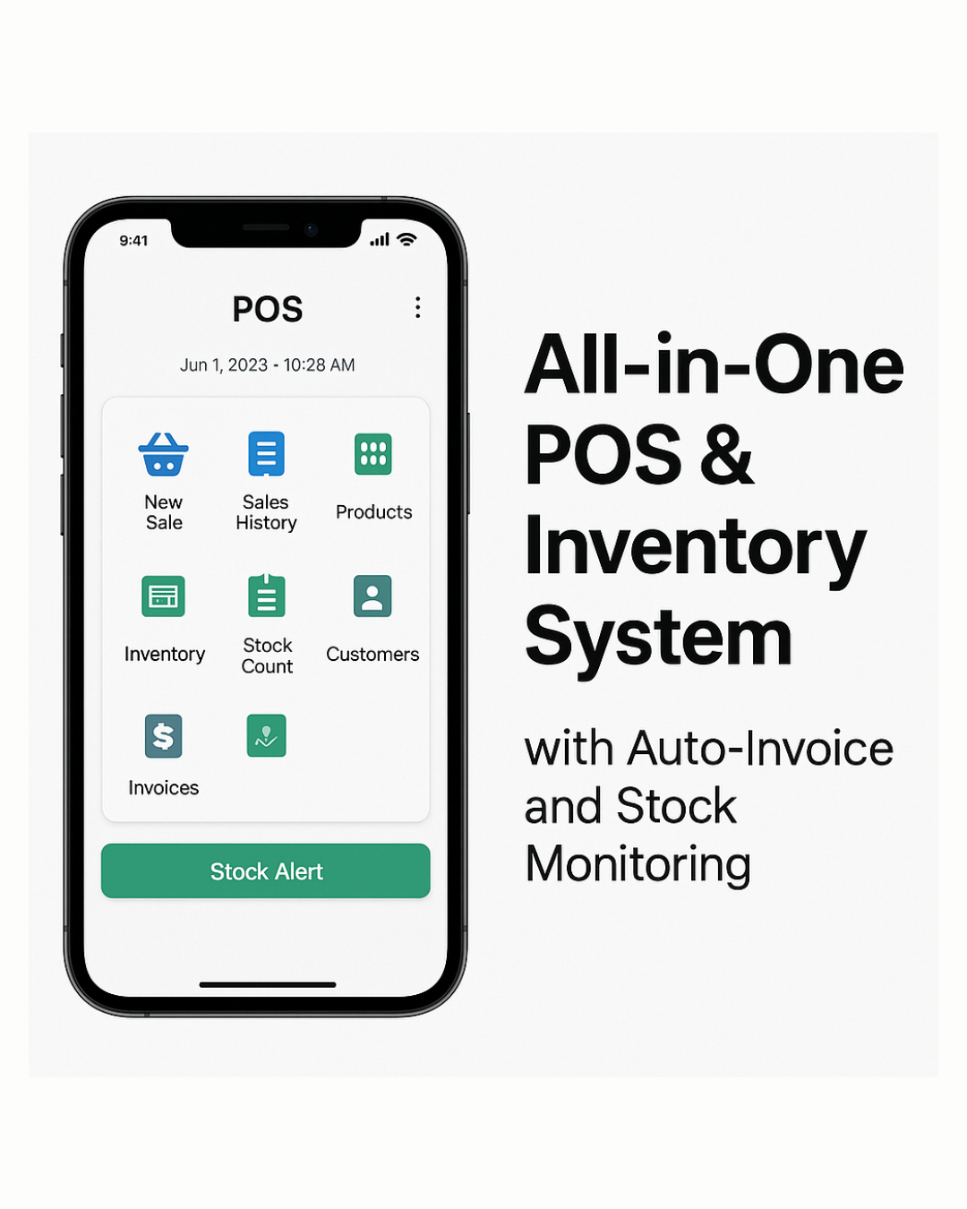 All-in-One POS & Inventory System with Auto-Invoice and Stock Monitoring