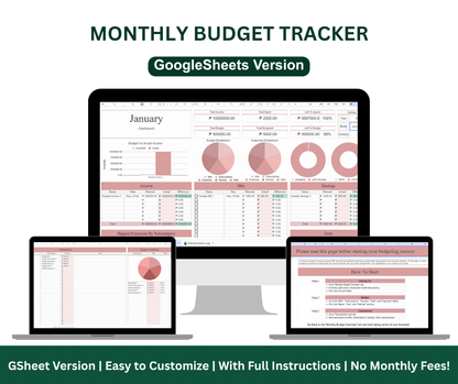 Monthly Budget Tracker – Google Sheets Template