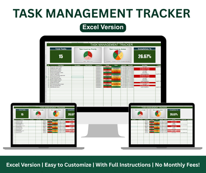 Task Management Tracker - Excel Template