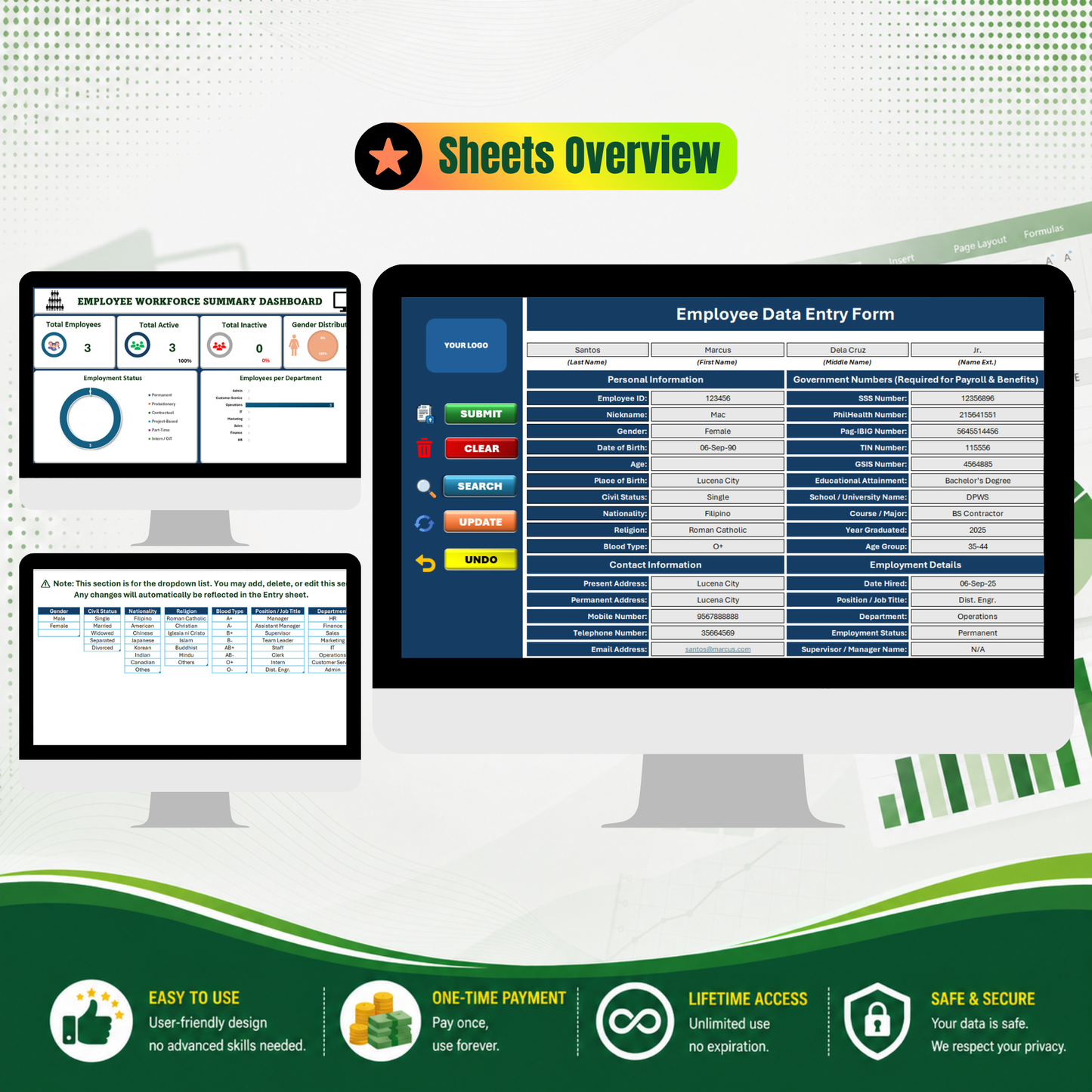 Employee Data Entry Form & Dashboard