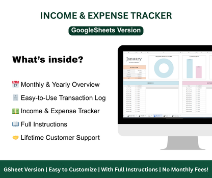 Income & Expense Tracker – All-in-One Budgeting Spreadsheet - Google Sheets Template