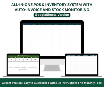 All-in-One POS & Inventory System with Auto-Invoice and Stock Monitoring - Google Sheets Template