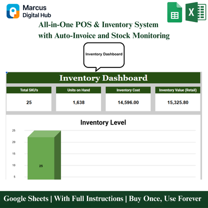 All-in-One POS & Inventory System with Auto-Invoice and Stock Monitoring - Google Sheets Template
