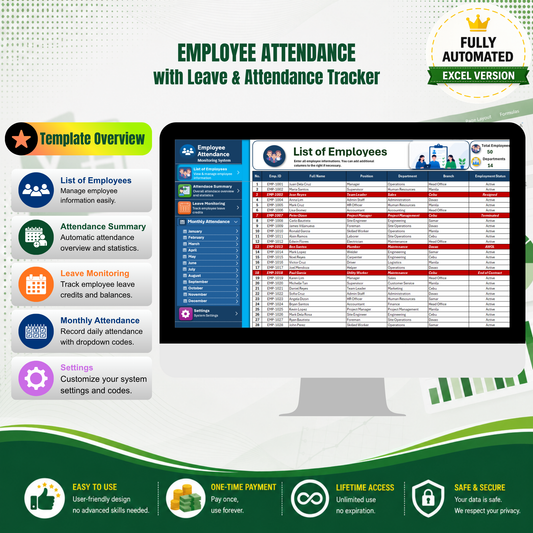 Employee Attendance with Leave & Absence Tracker
