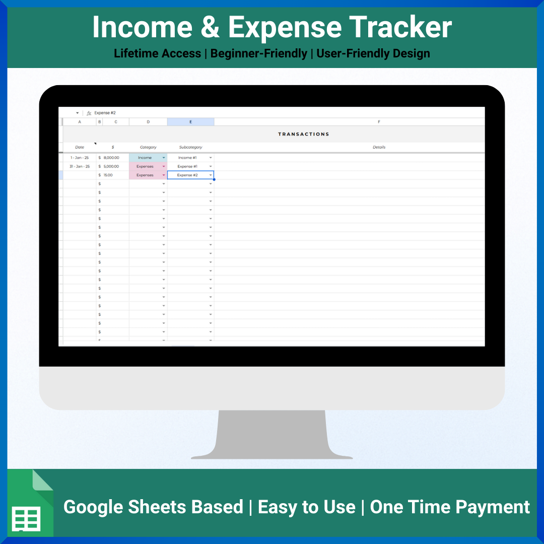Income & Expense Tracker – All-in-One Budgeting Spreadsheet