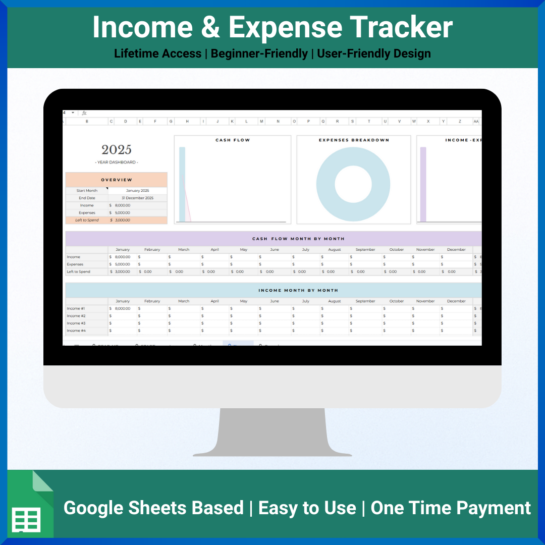 Income & Expense Tracker – All-in-One Budgeting Spreadsheet