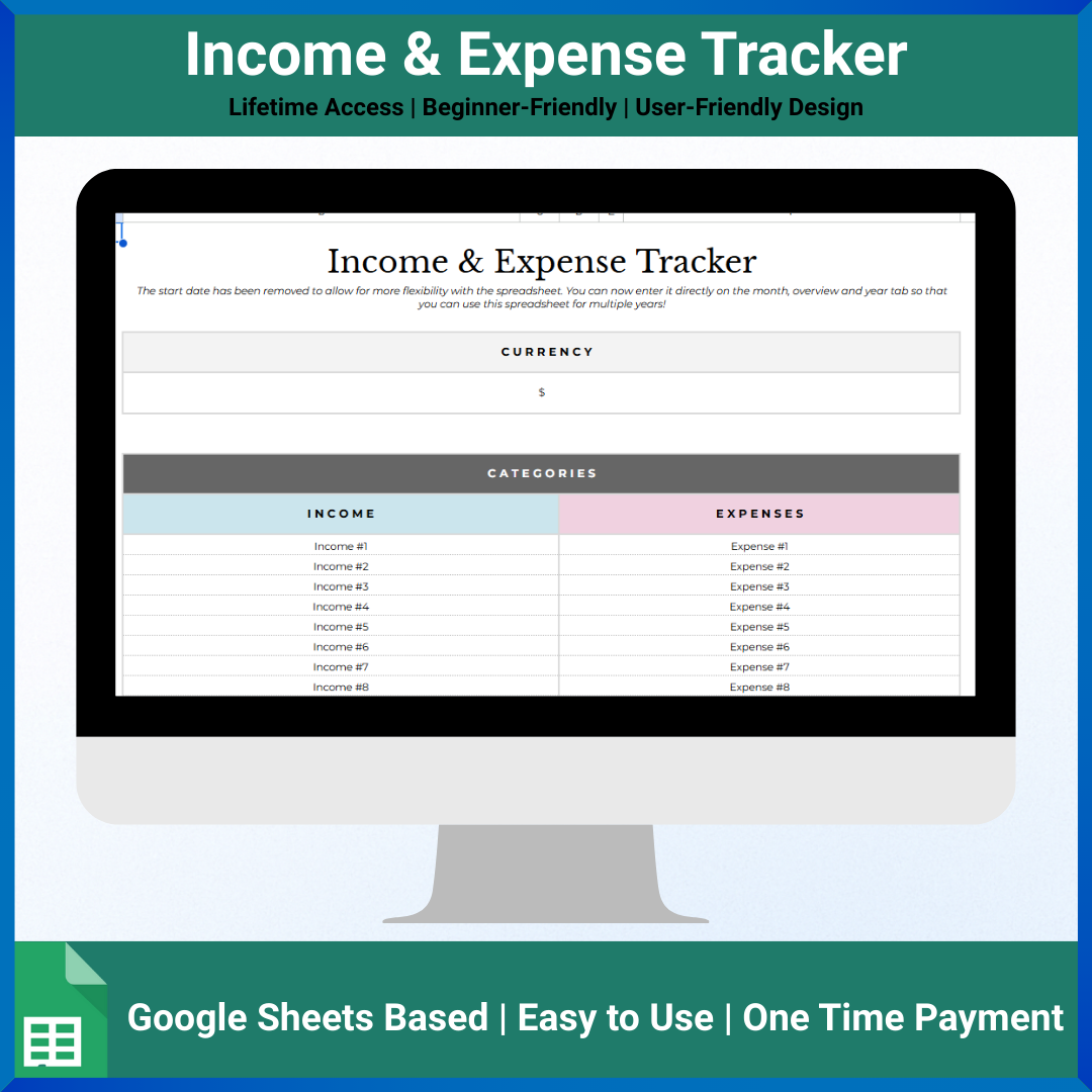 Income & Expense Tracker – All-in-One Budgeting Spreadsheet
