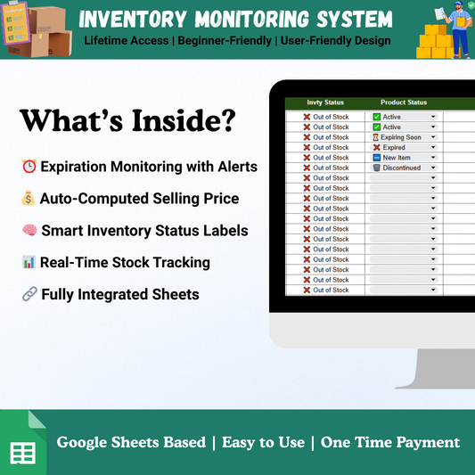 🧾 Inventory Monitoring System – Smart, Simple, and Fully Automated