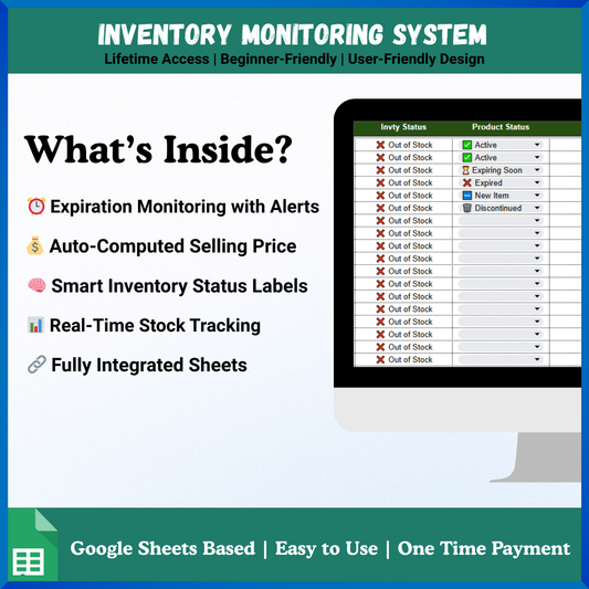 🧾 Inventory Monitoring System – Smart, Simple, and Fully Automated